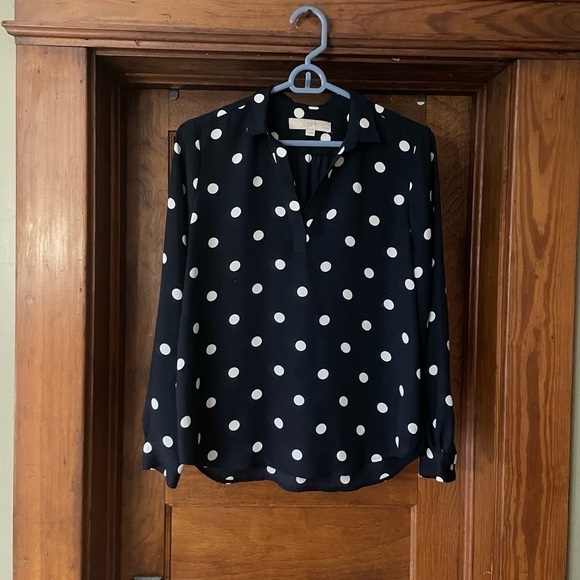 Loft polkadot chiffon blouse - Picture 1 of 5